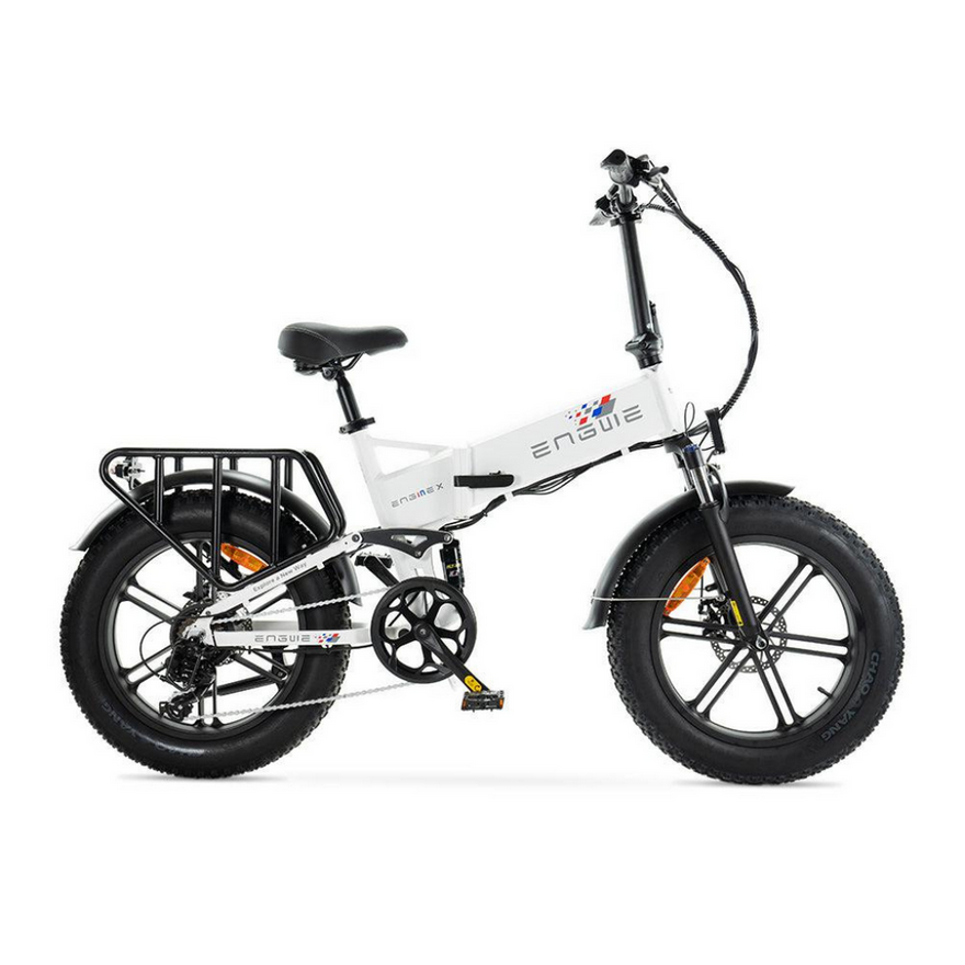 Weißes LANKELEISI G650 Klapp-E-Bike