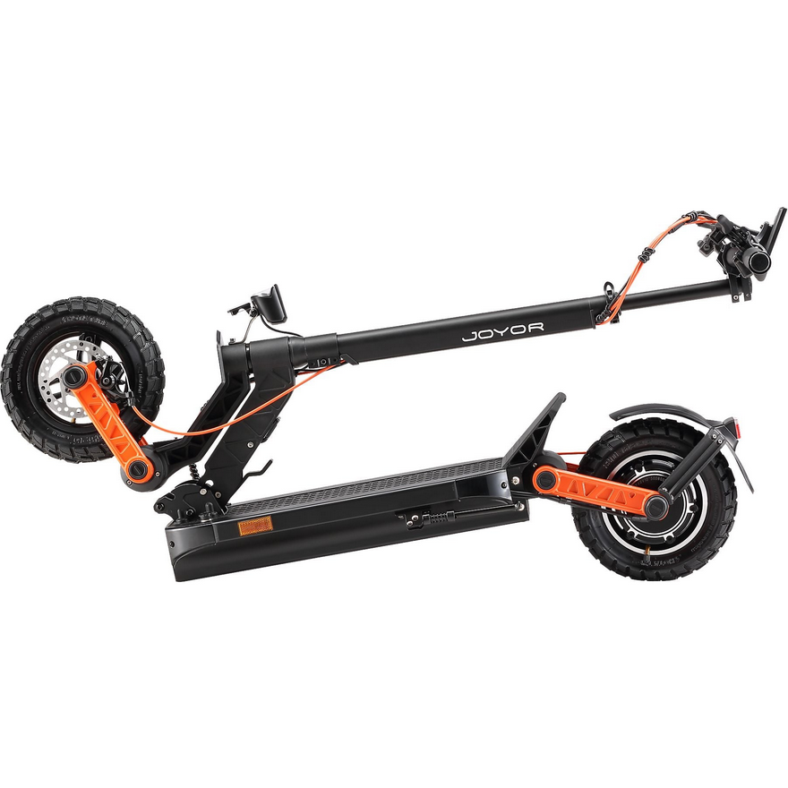 Miniaturbild: JOYOR S5 E-Roller schwarz, zusammengeklappt