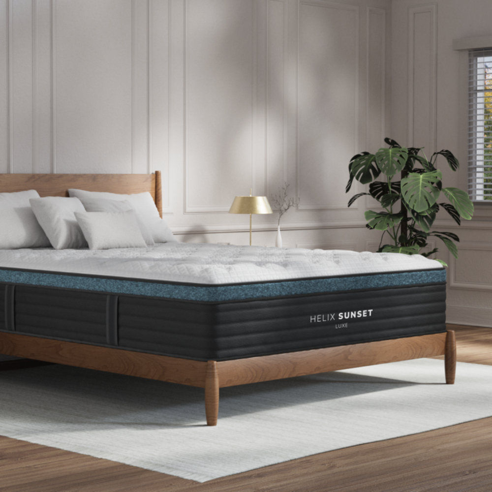 Helix Sunset Luxe mattress in a bedroom