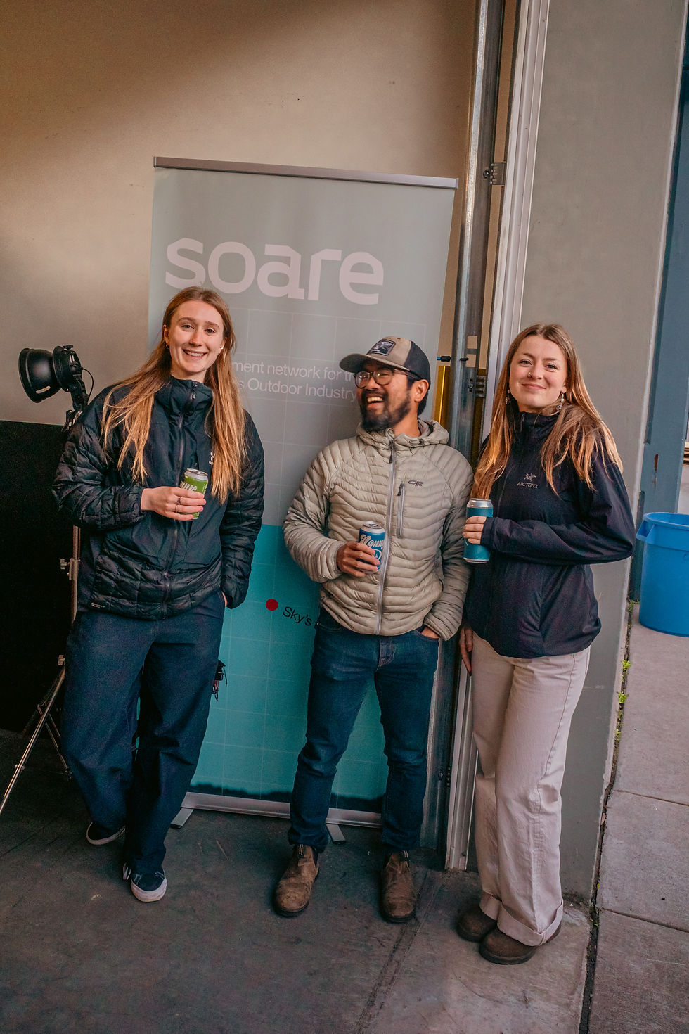 SOARE executive director JoJo Das and two others.