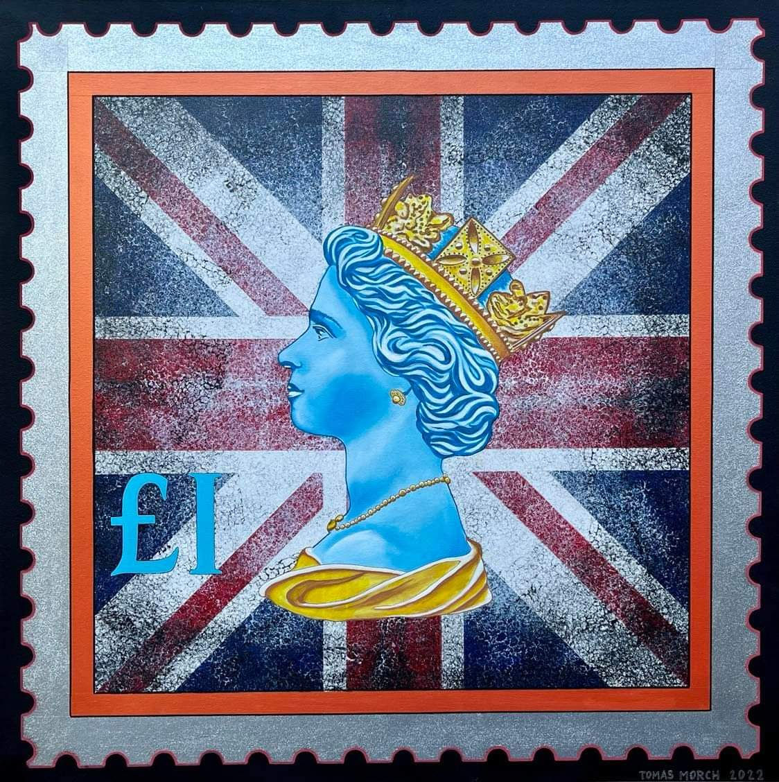 Queen Elizabeth £1 Stamp  #78