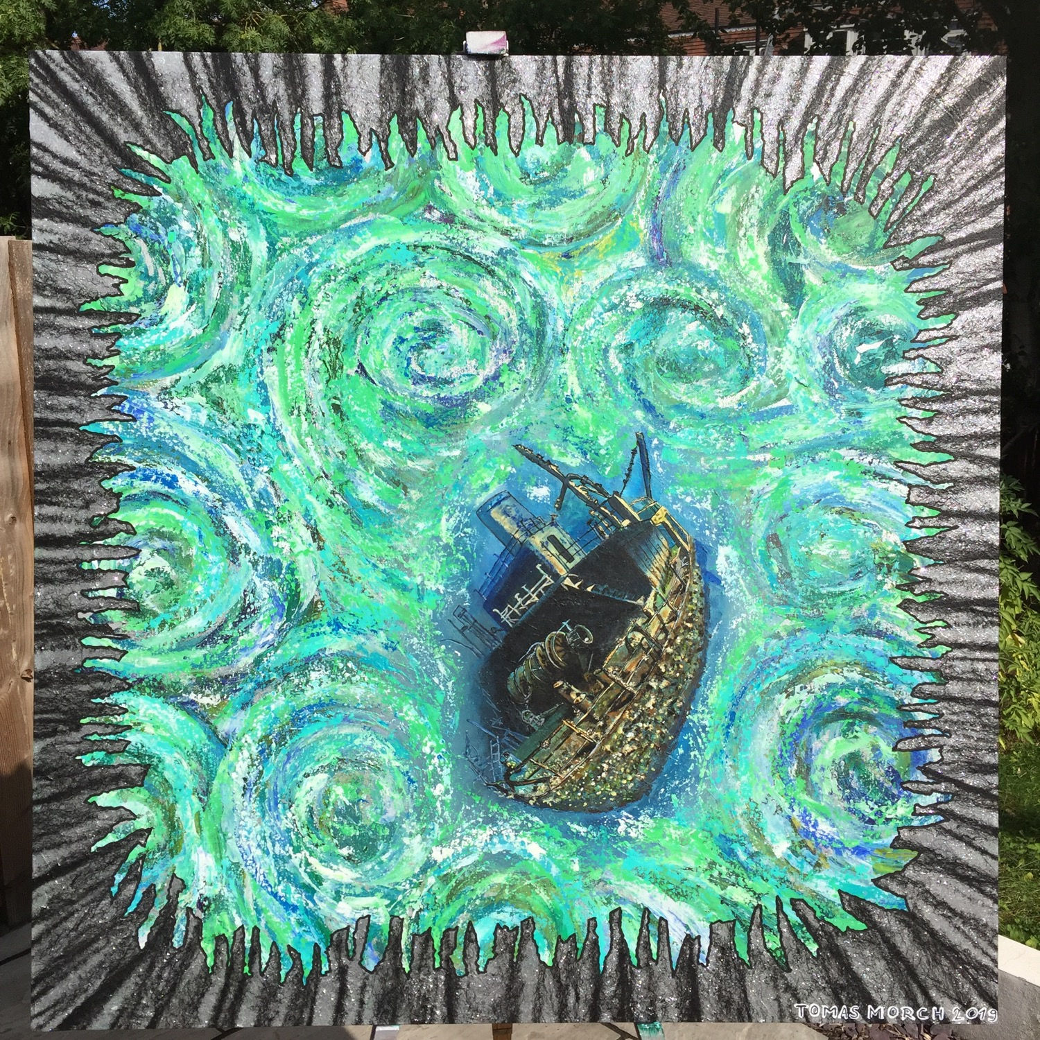 SUNKEN RUSTY SHIPWRECK #34