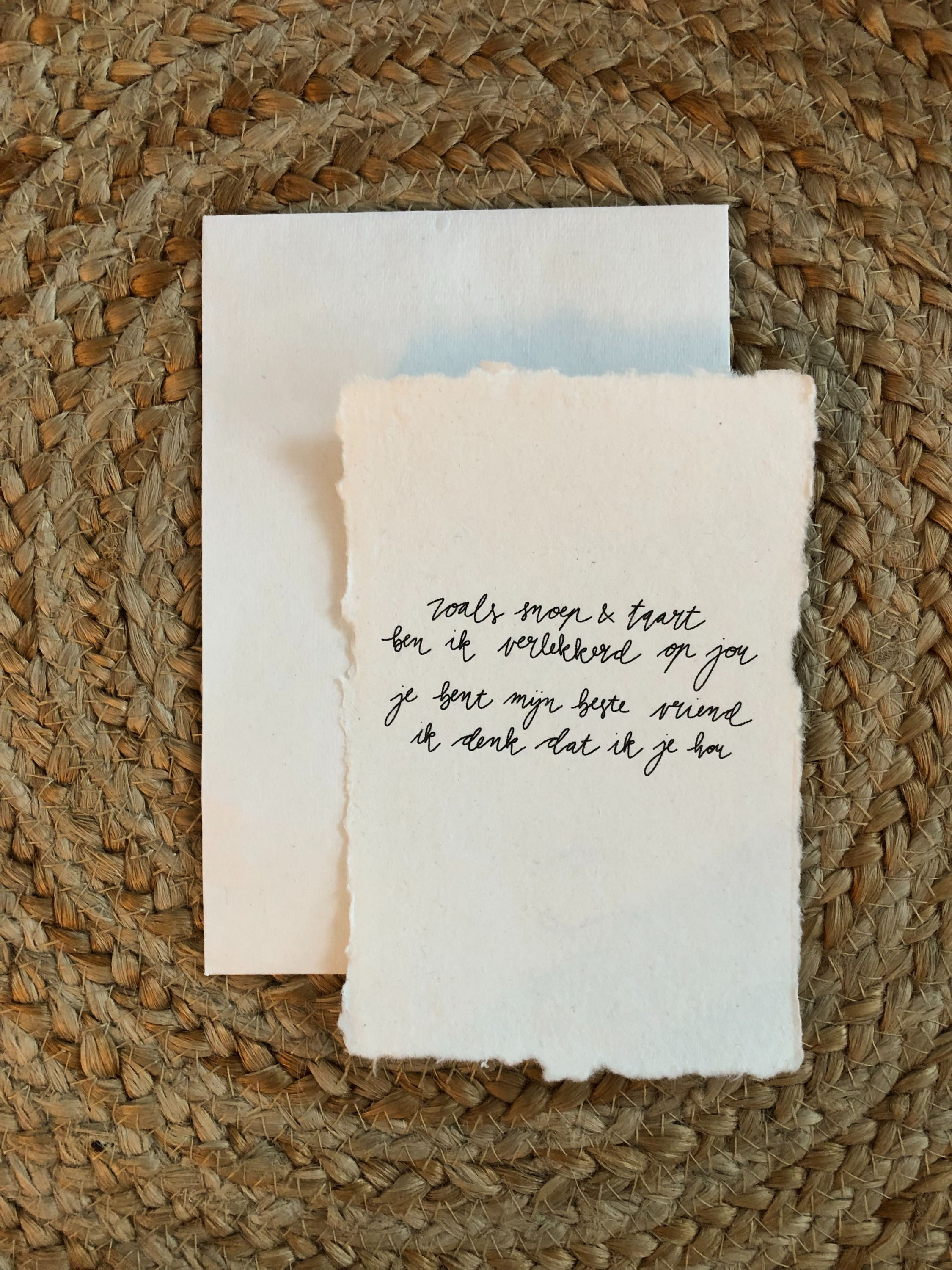 Handgeschepte kaart - Snoep & taart