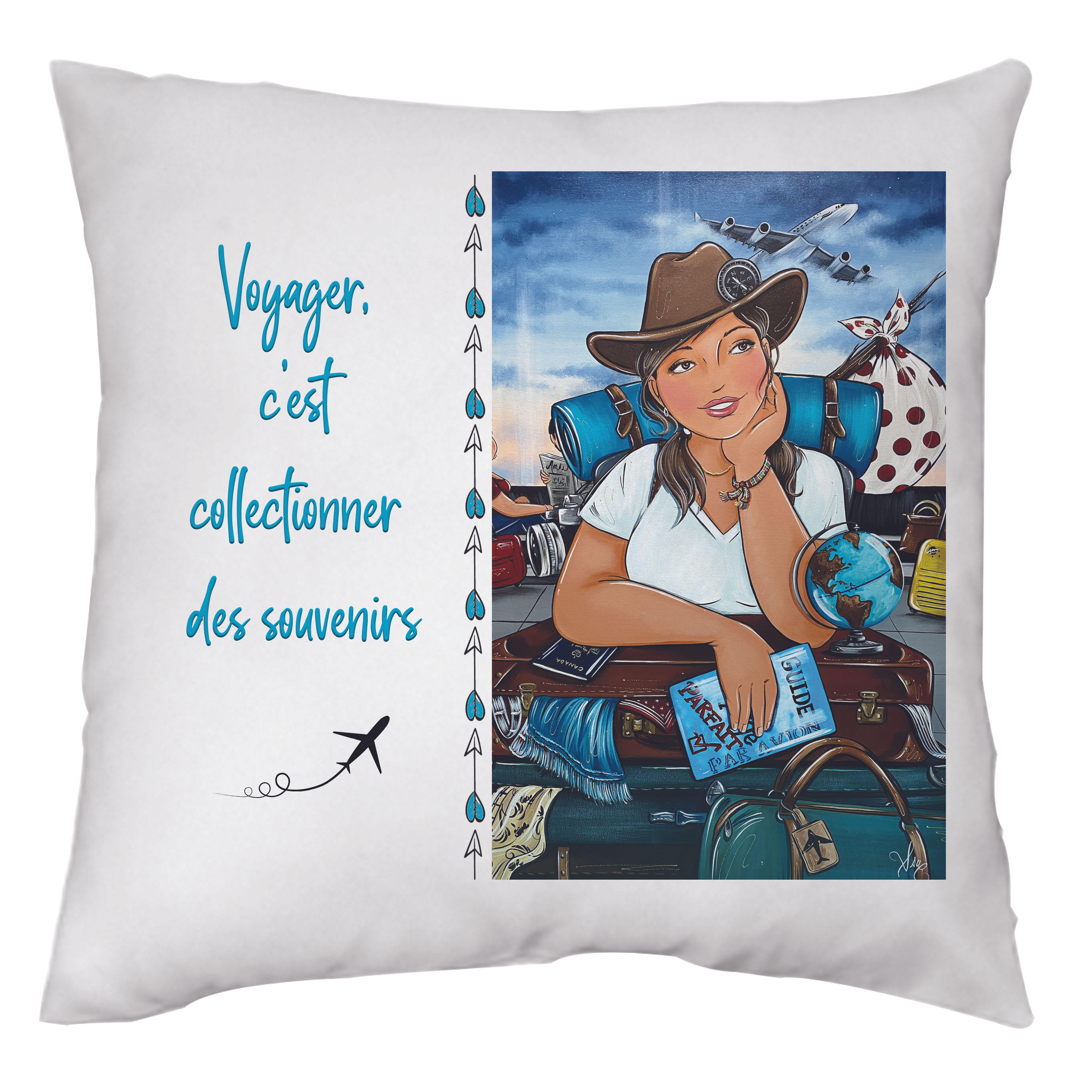 I.D Coussin la Voyageuse