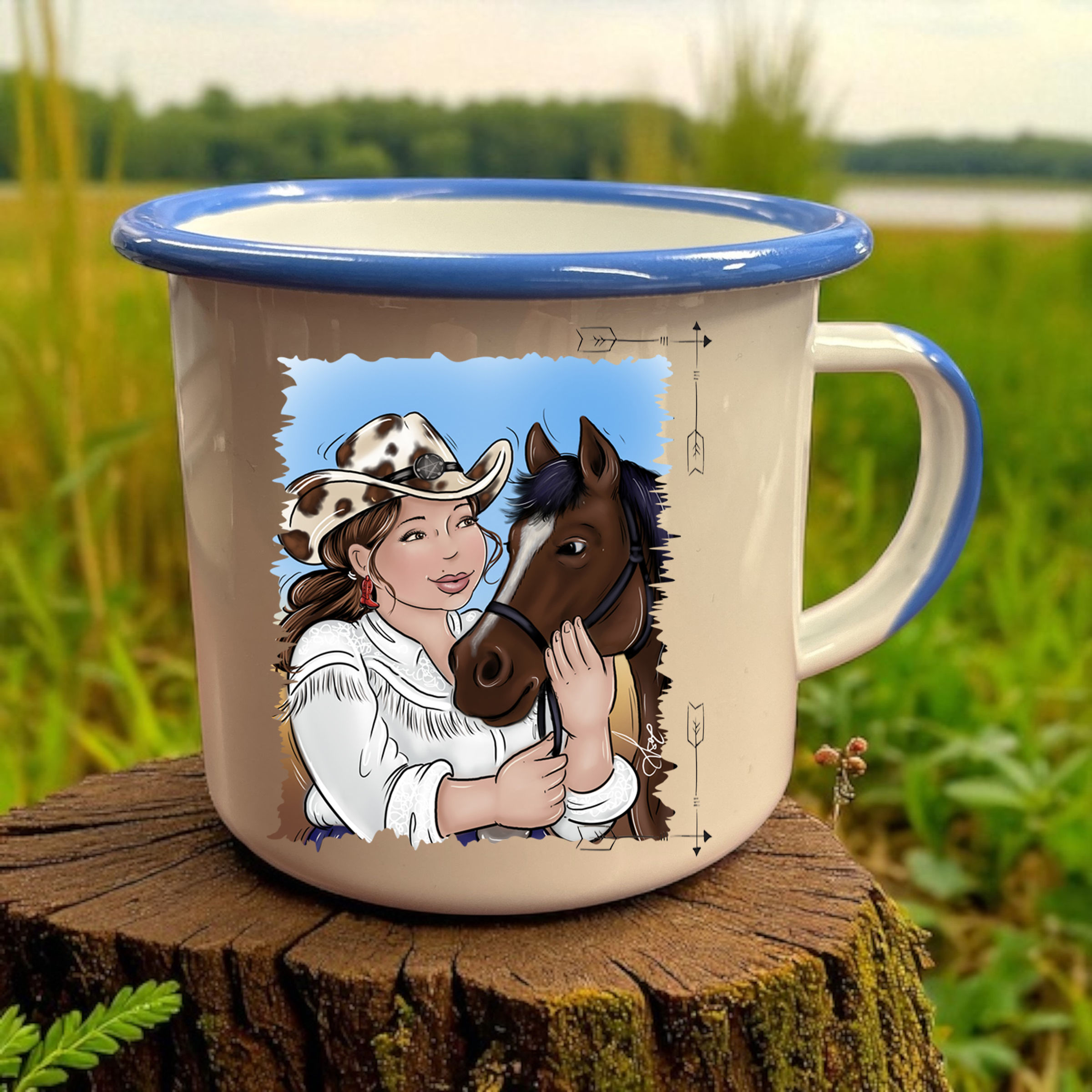 Tasse Enamel's Cowgirl