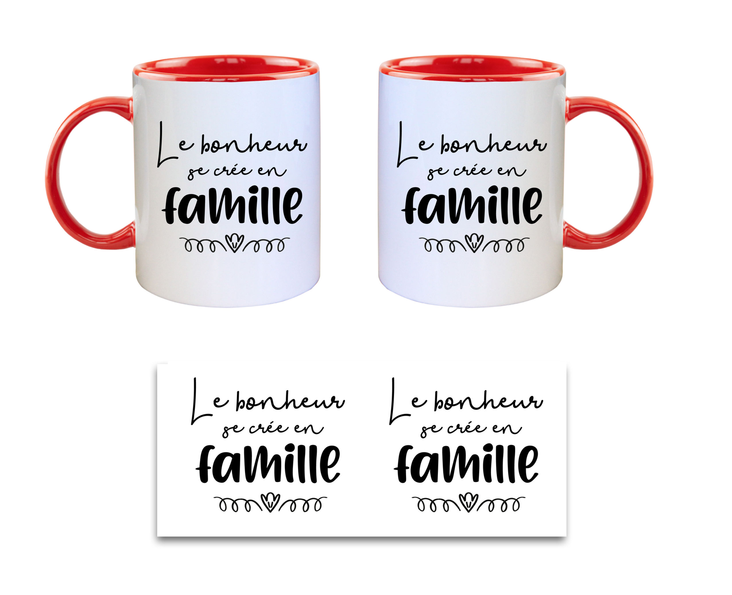 AC-Tasse 11 oz ou 15 oz Le bonheur se crée en famille (6)