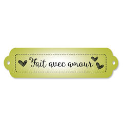 Miniature : Étiquette satin - Fait avec amour - 0301