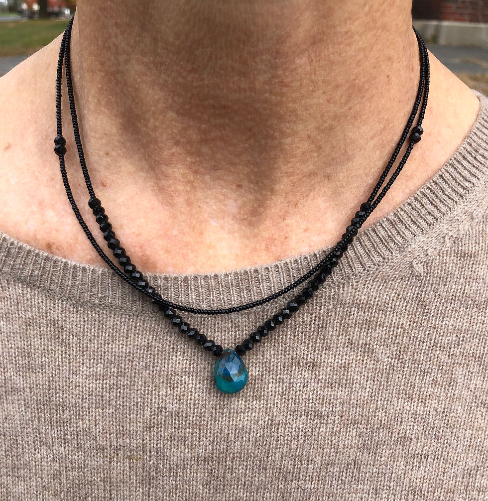 Thumbnail: Spinel and Chrysocolla Necklace
