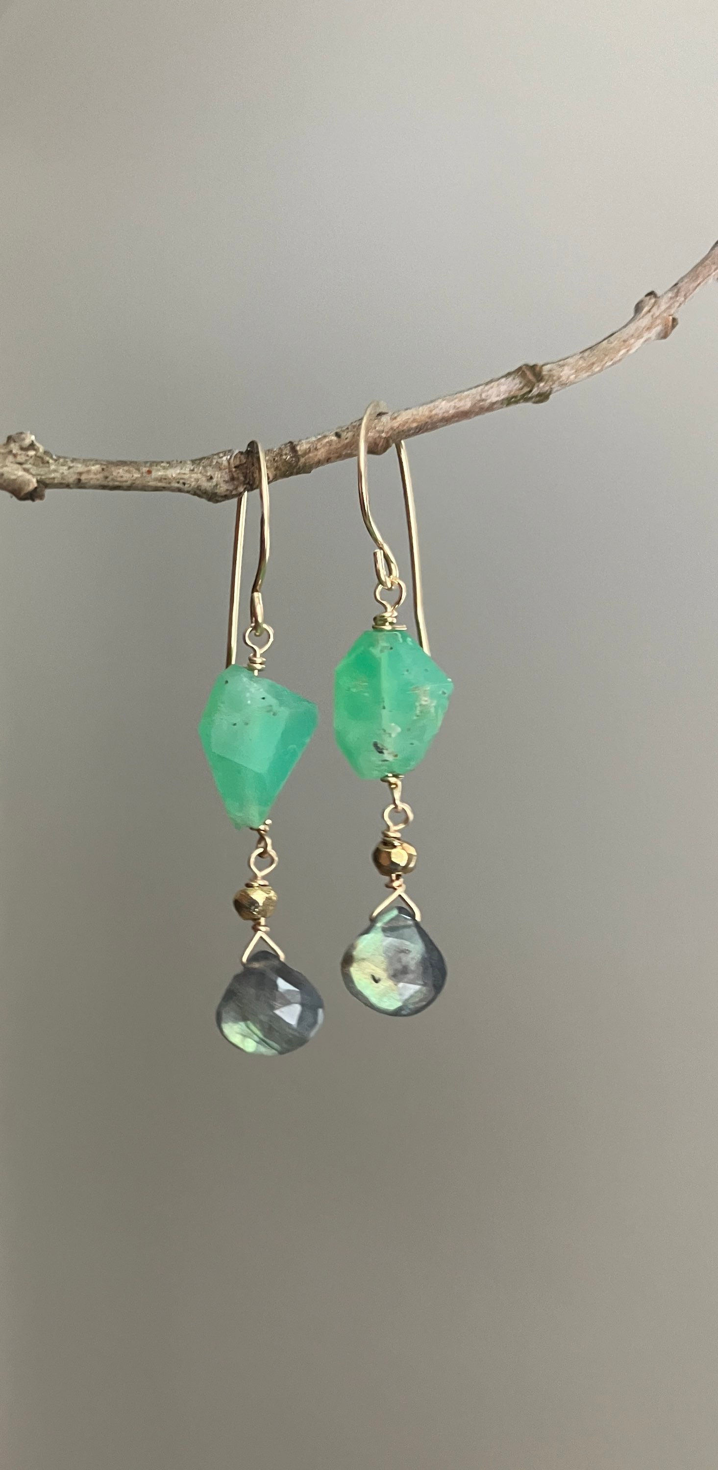 Green Sea - Labradorite / Chrysoprase 