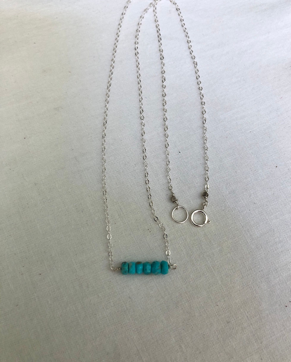 Thumbnail: Turquoise bar necklace