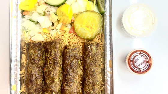 A11 - 2pcs Beef Kabab Over Rice
