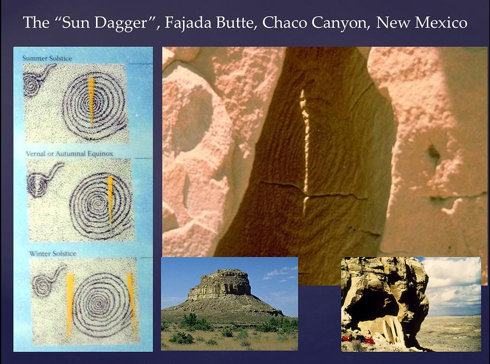 Sun Dagger-Fajada Butte in Chaco Canyon, New Mexico