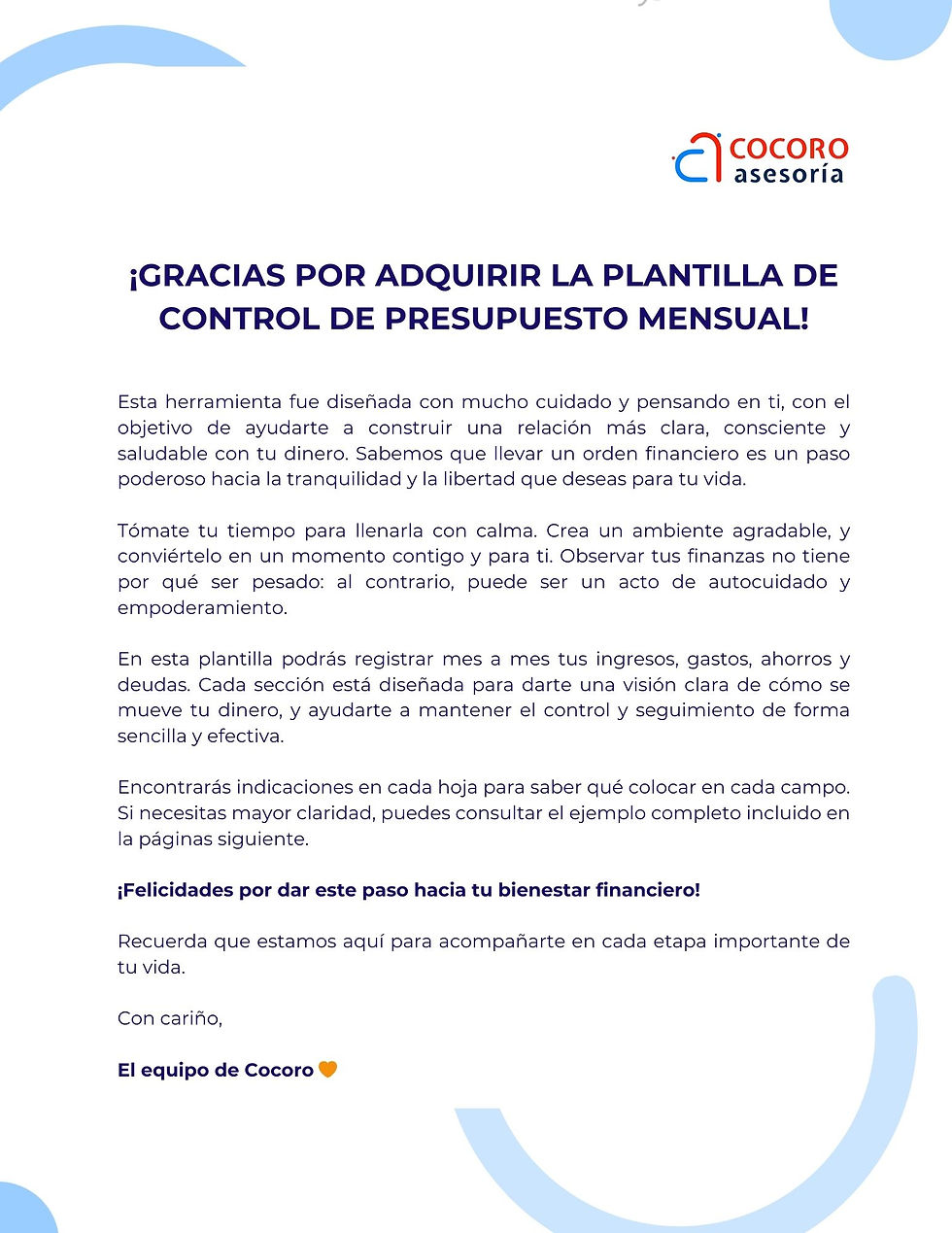 Miniatura: Combo Tu Dinero con Claridad - Presupuesto mensual