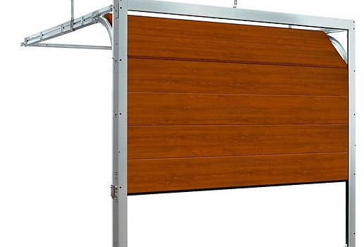 Timber look garage door