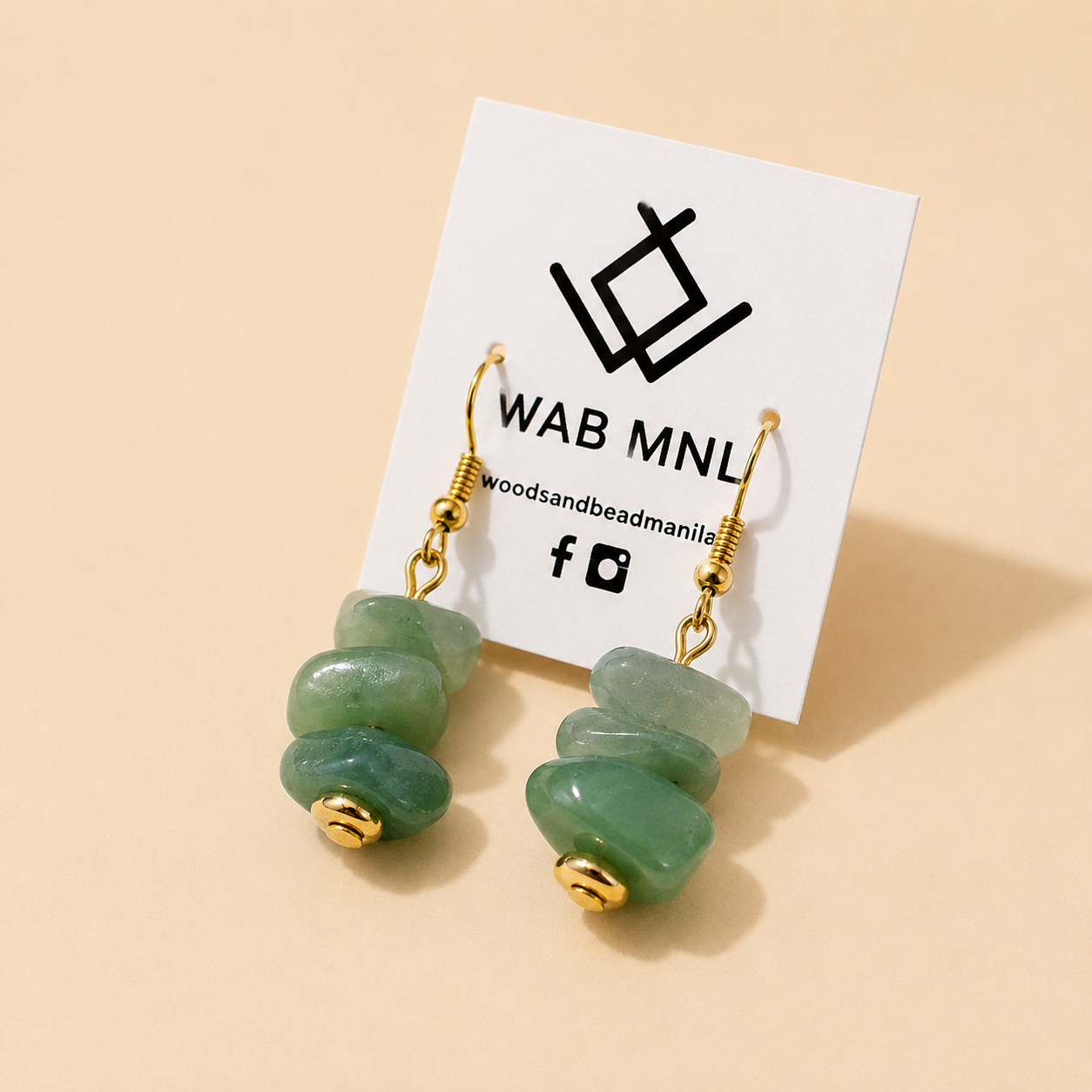 Joe - Jade Chip Stones Dangling Earrings