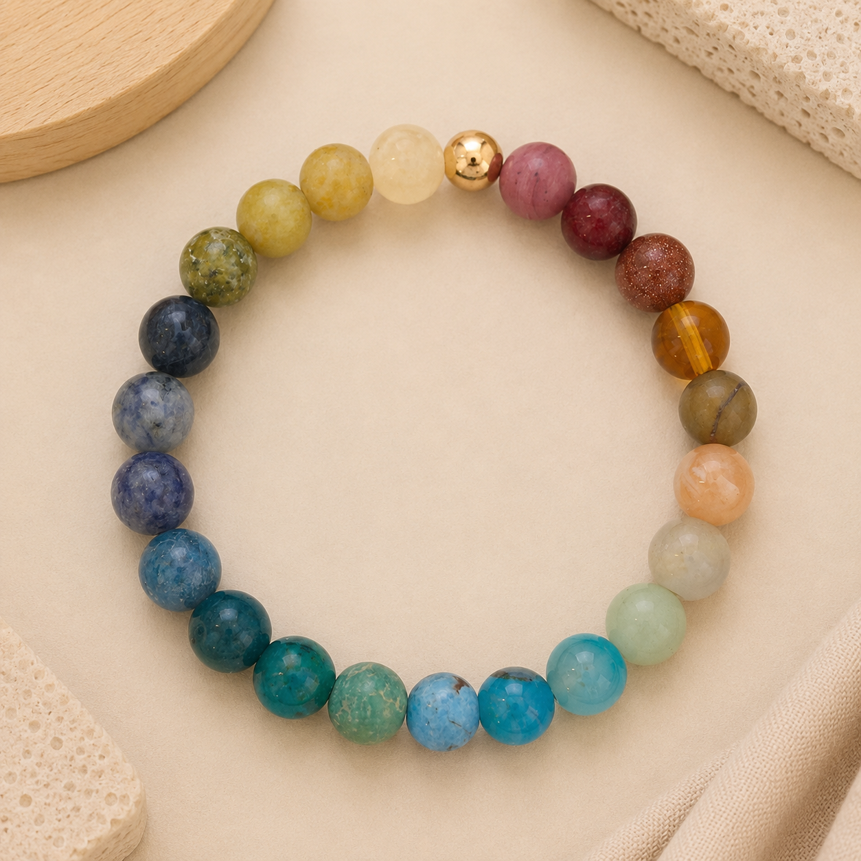 Celestiora – Multicolor Beaded Stone Bracelet