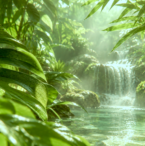 Lush green tones inspired by a fresh forest landscape
