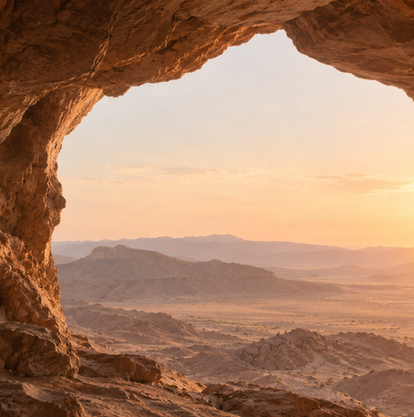 Brown and orange tones inspired by a warm desert landscape.