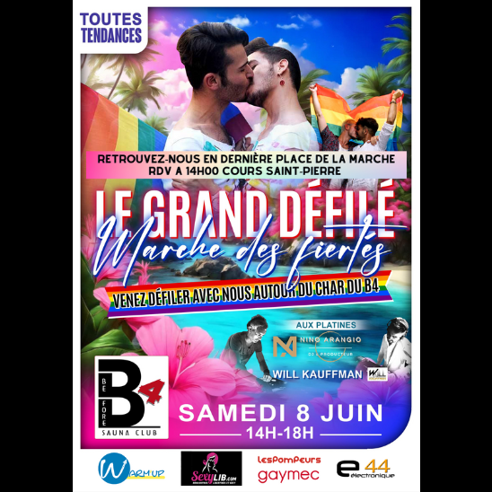 🌈 Joignez-vous à nous pour le grand défilé de la MARCHE DES FIERTES à NANTES.