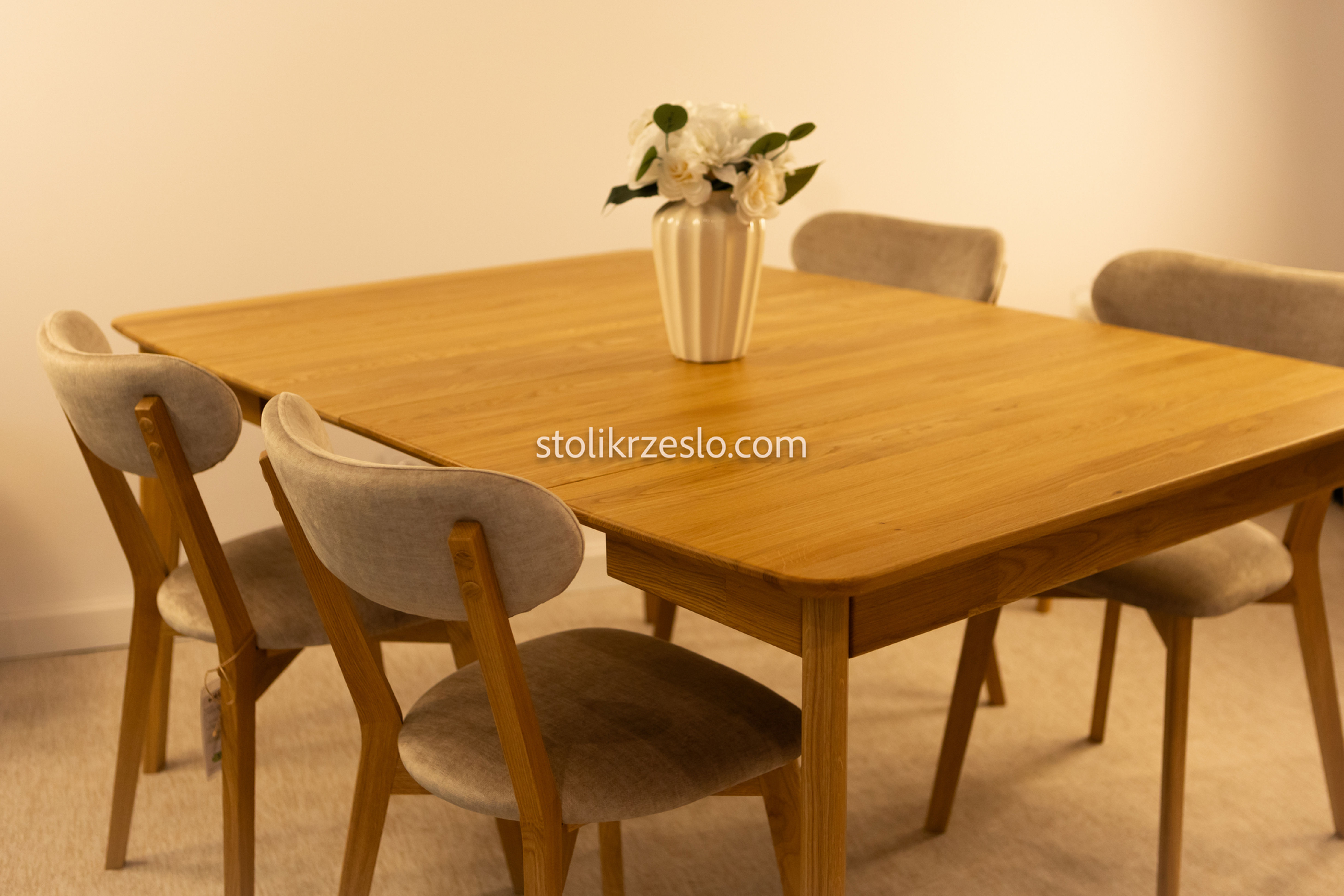 Stół Smart z drewna dębowego - Natural