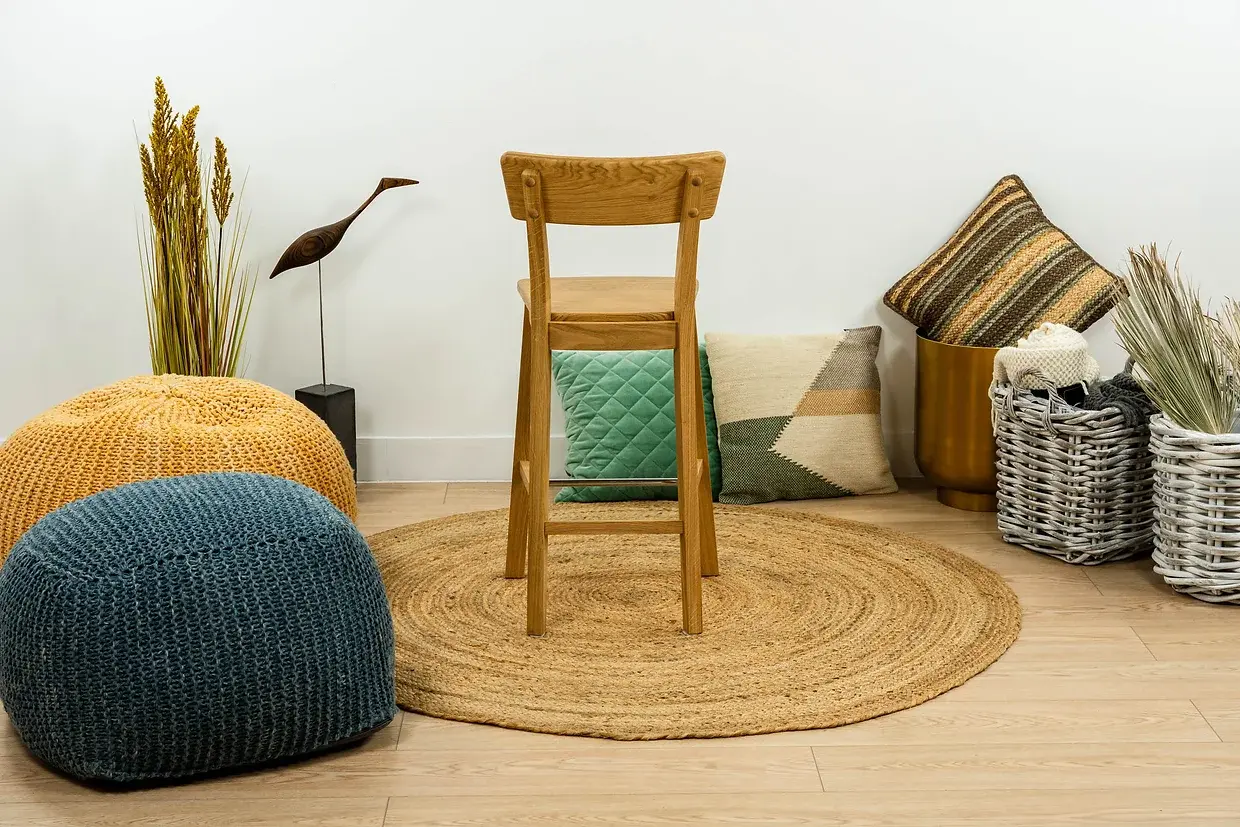 Stołek barowy dębowy Rubi - lite drewno / wosk / H630 - STÓŁ I KRZESŁO - SALON MEBLOWY