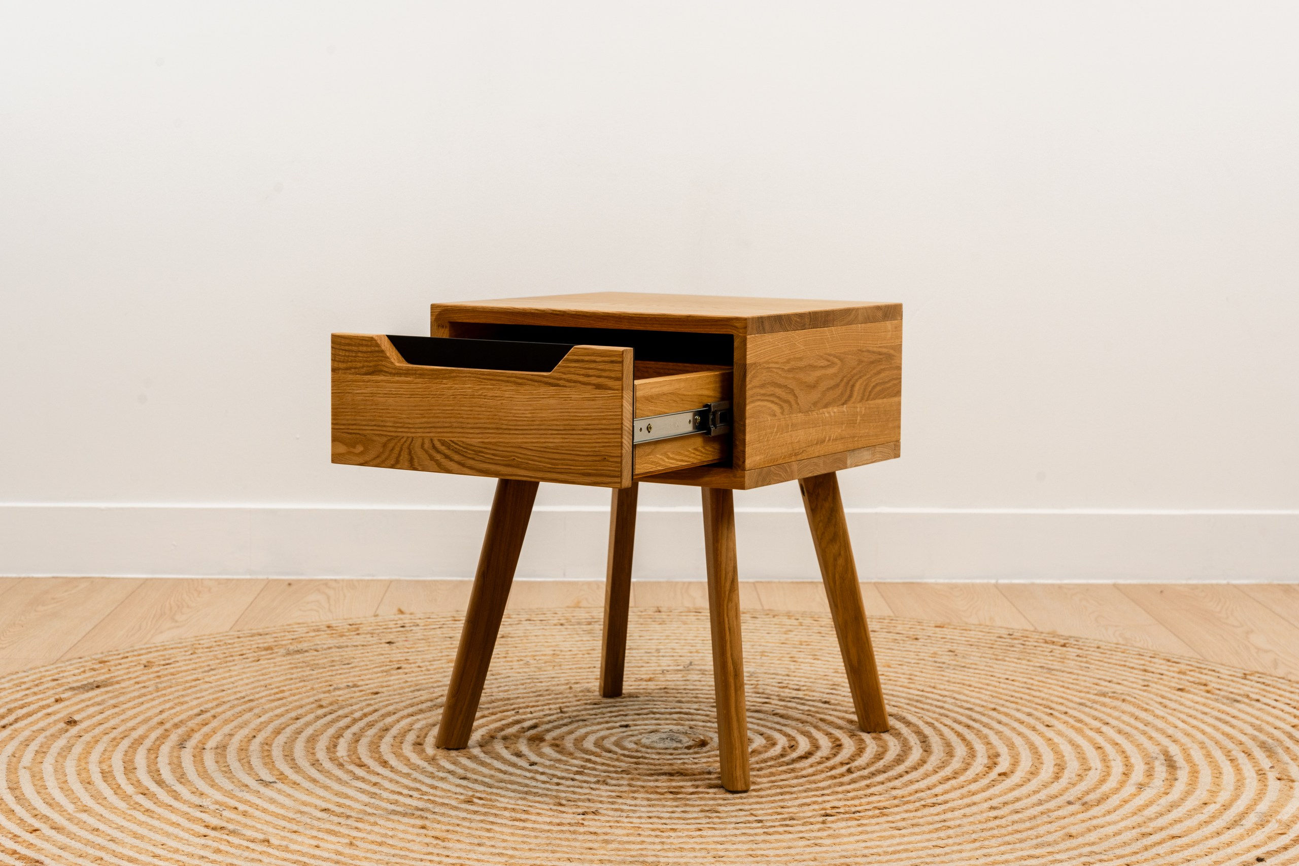 Szafka nocna dębowa Kreta - lite drewno / wosk - STÓŁ I KRZESŁO - SALON MEBLOWY