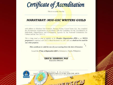 Maratabat receives NCCA accreditation; Sevilla urges MSUans to promote local literature