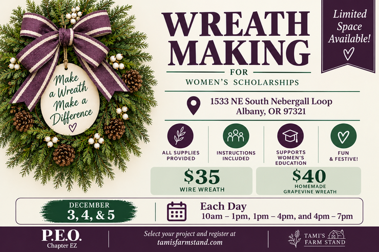 Handcrafted seasonal holiday wreath with ribbon and natural evergreens