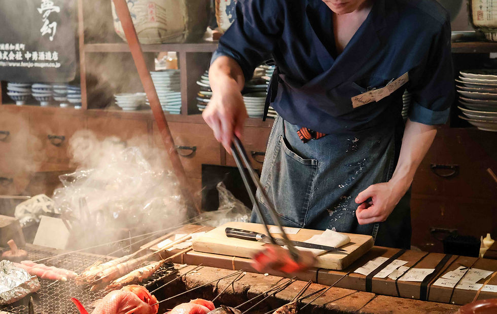 Cooking in Izakaya