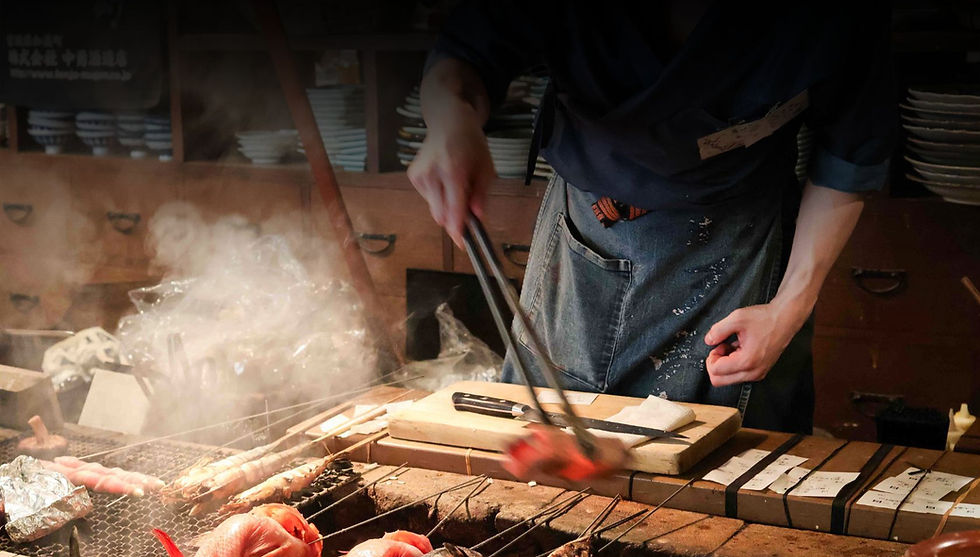 Cooking in Izakaya
