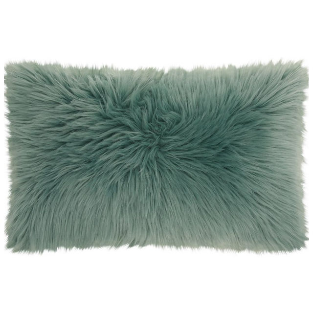 Soft Green Faux Fur Pillow - $24.99