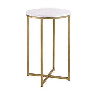 Round Gold & Marble Side Table - $79