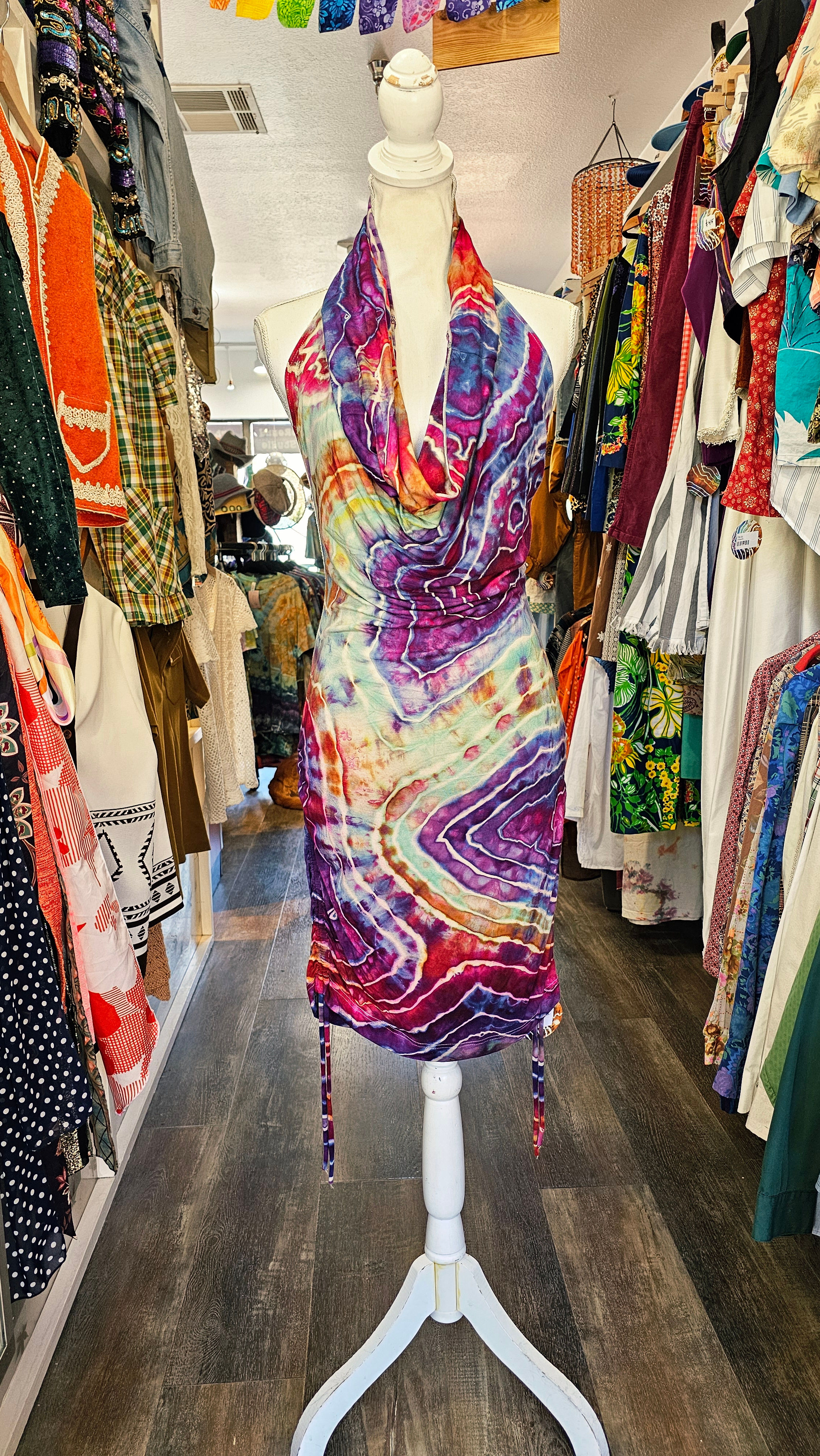 Jewel Tone Geode Cinch Dress 