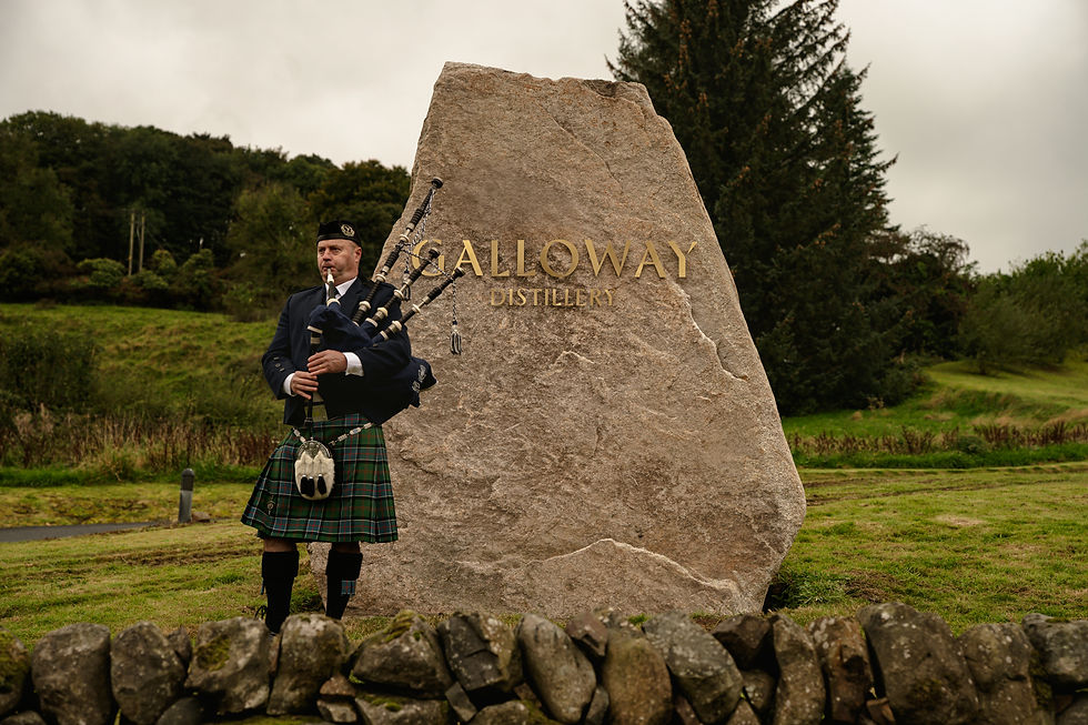 Sam Heughan Galloway Distillery where they make Sassenach