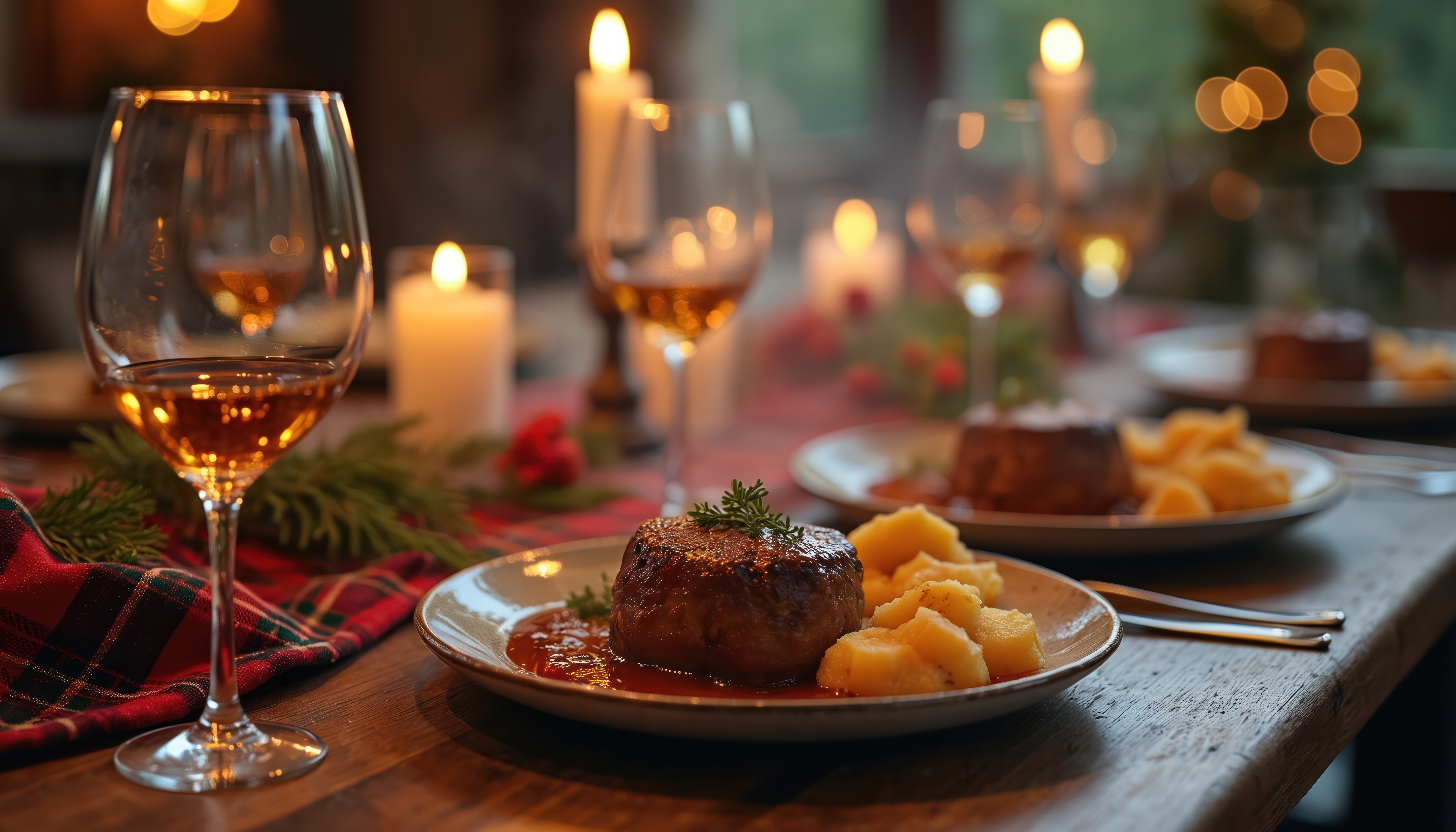 Haggis, neeps and tatties- the traditional Scottish meal served on burns night.