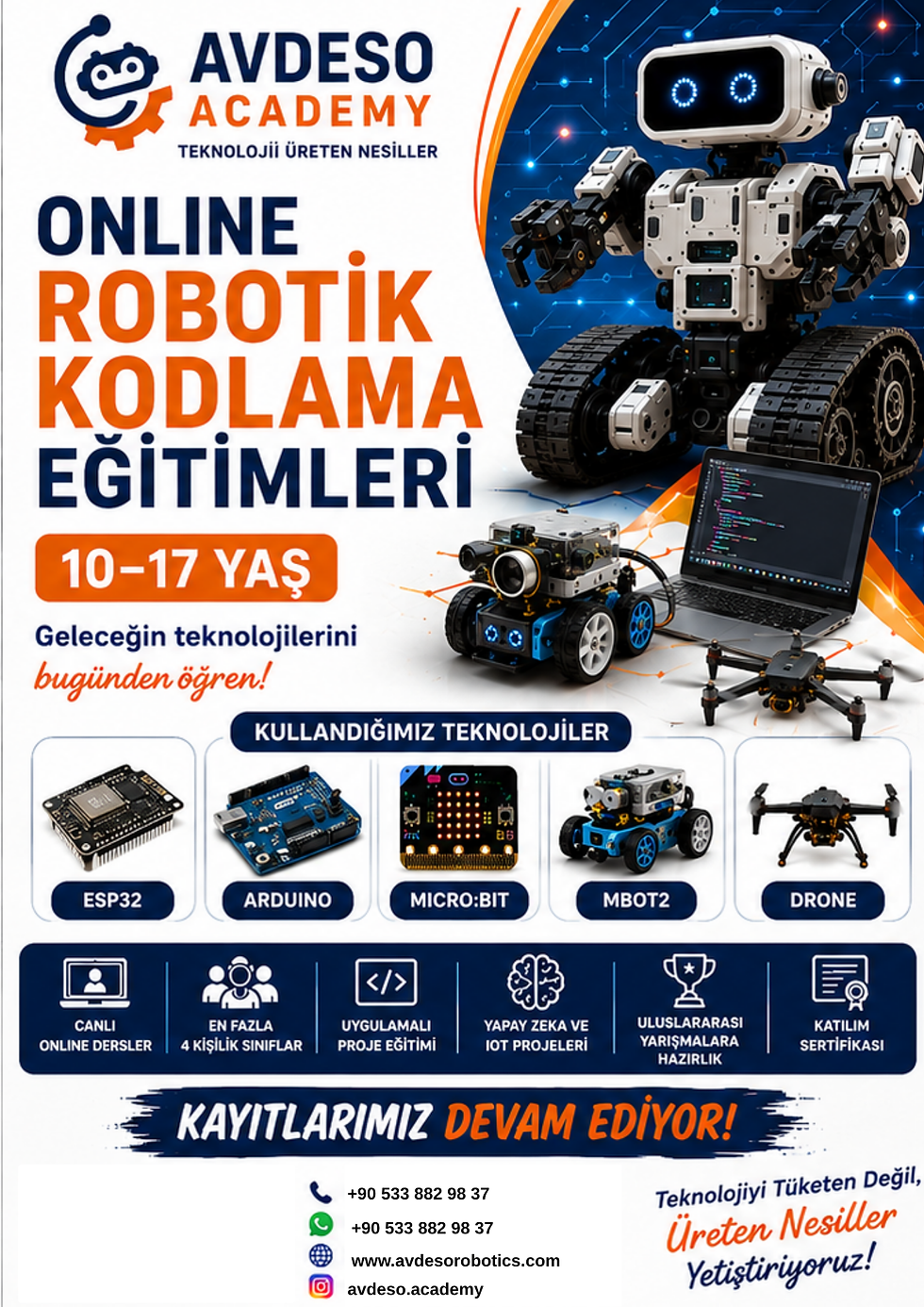 Online Robotik Kodlama Eğitimlerimizde Yeni Kayıt Dönemi Başladı! (2026 -2027)