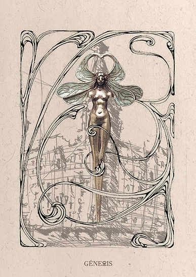 Moodboard conceptual ciudad de ninfas