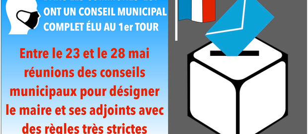 Entre le 23 et le 28 mai réunions des conseils municipaux pour désigner le maire et ses adjoints ave