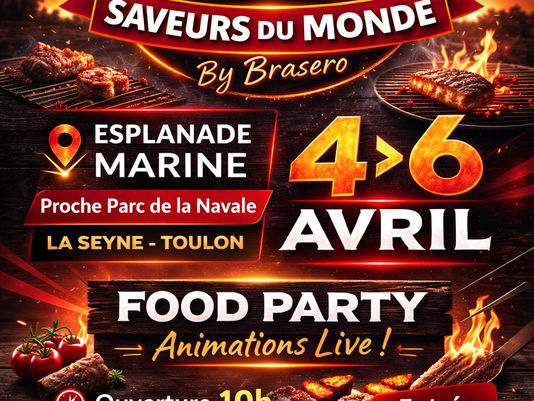 « Barbecue fest » Du samedi 4 au lundi 6 avril Esplanade Marine
