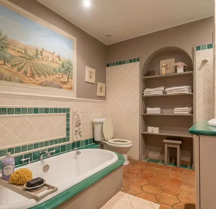 Salle de bains du gîte Le Patio, Mas des Bouteillans