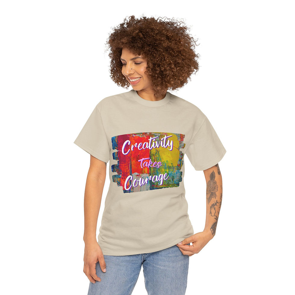 Thumbnail: Creativity Takes Courage T-Shirt, Artistic Inspiration Gift