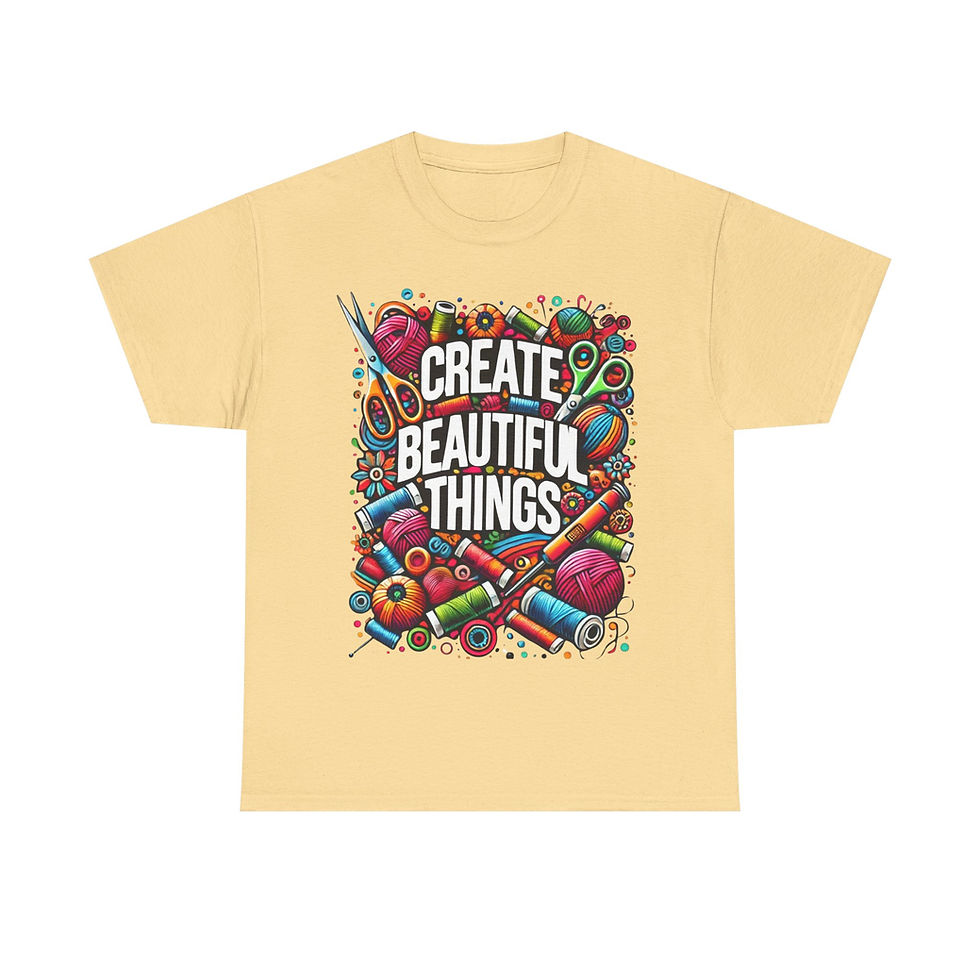 Thumbnail: Create Beautiful Things T-Shirt, Craft Lover Gift