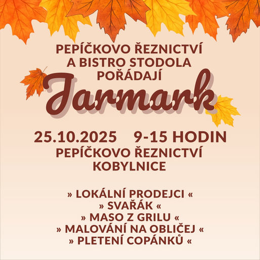 Podzimní jarmark Kobylnice – Francouzská kuchařka zpátky v akci!