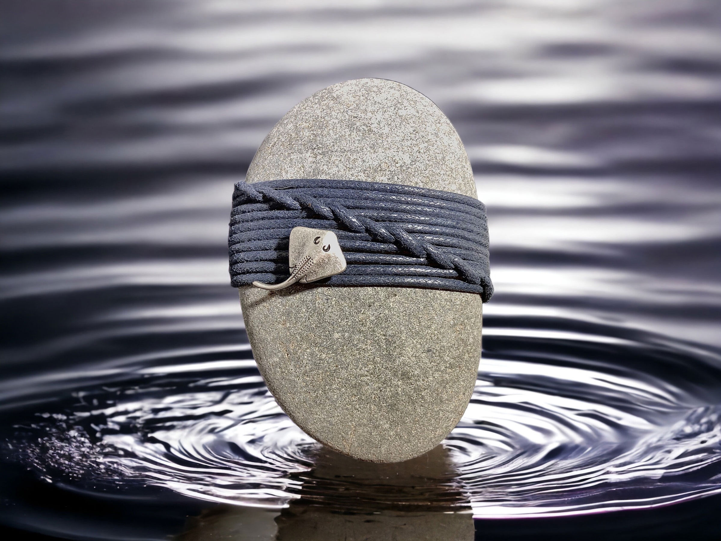 Hand-wrapped Zen Meditation Stone, Serenity Stone, Centering Stone, Unique Paper