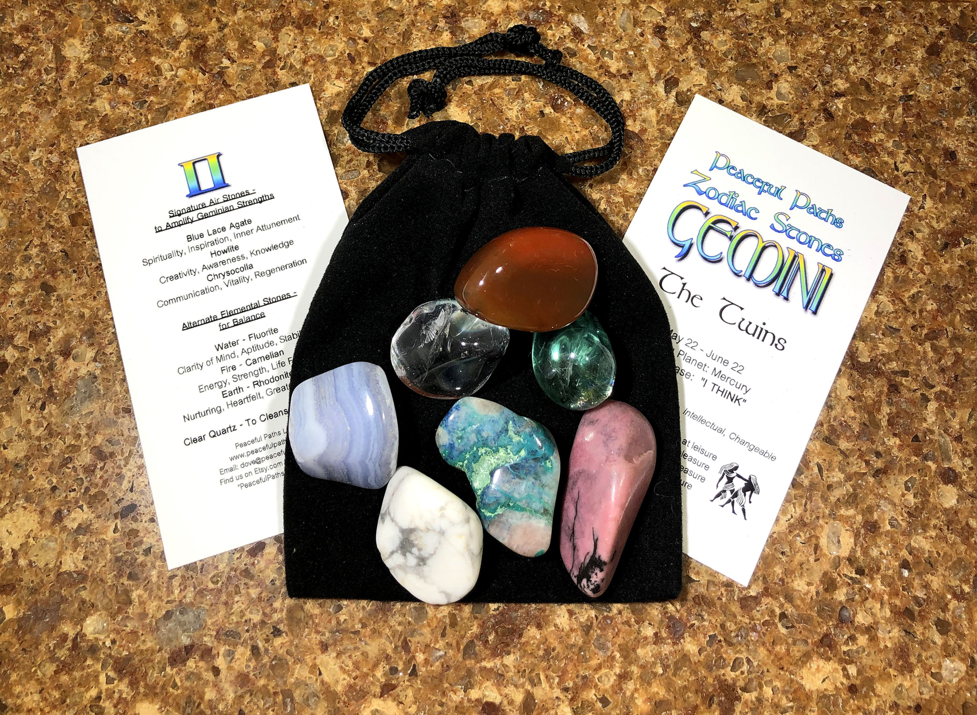 Gemini Zodiac Stone Set