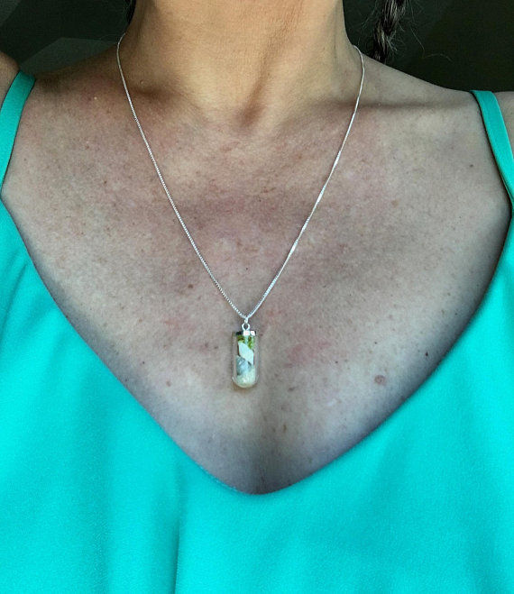 Thumbnail: Beach Shell Terrarium Sterling Silver Necklace