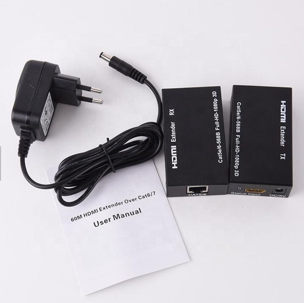 Miniatura: Extensor e Adaptador HDMI 3D 1080P para Ethernet CAT5E, CAT6, 60 Metros