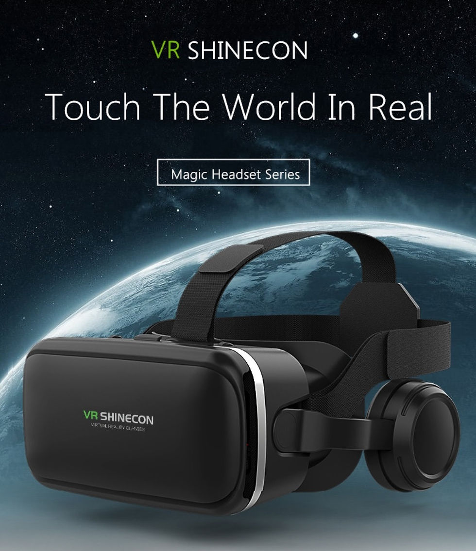 Óculos de realidade virtual VR 3D G04E BOX SHINECON c/fones e controle remoto