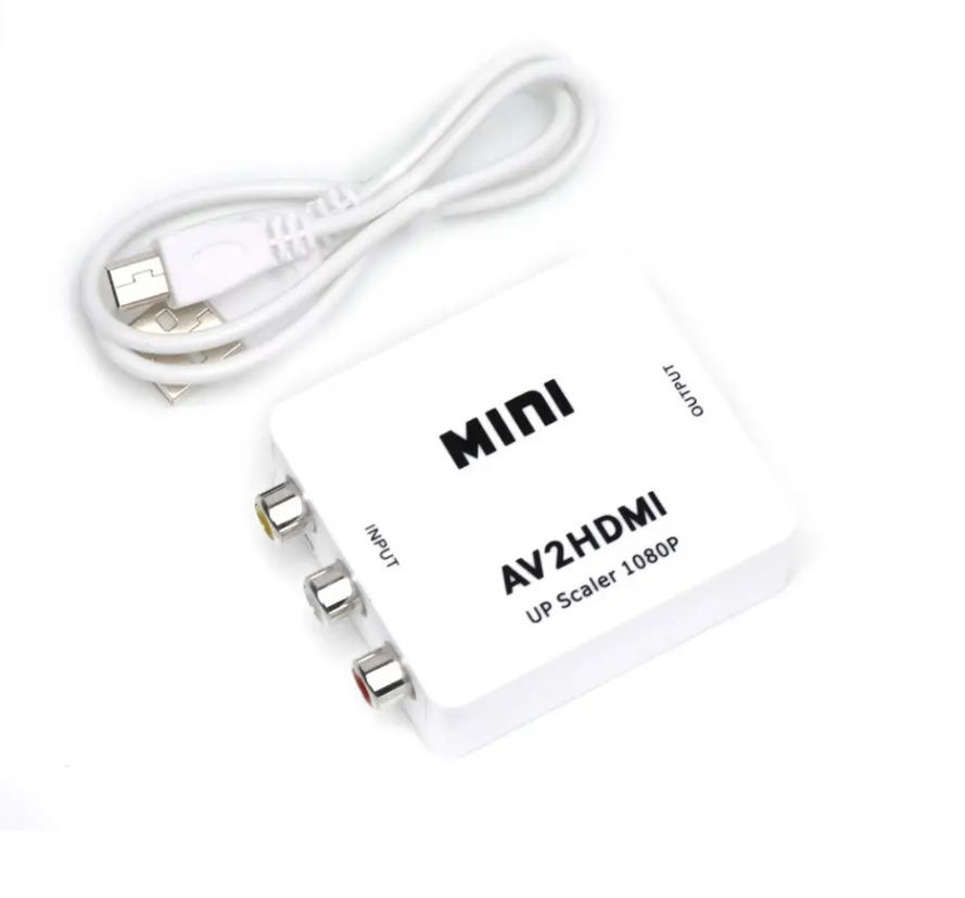 Miniatura: Conversor MINI de sinal AV para HDMI,  AV Video composto 3 RCA para HDMI