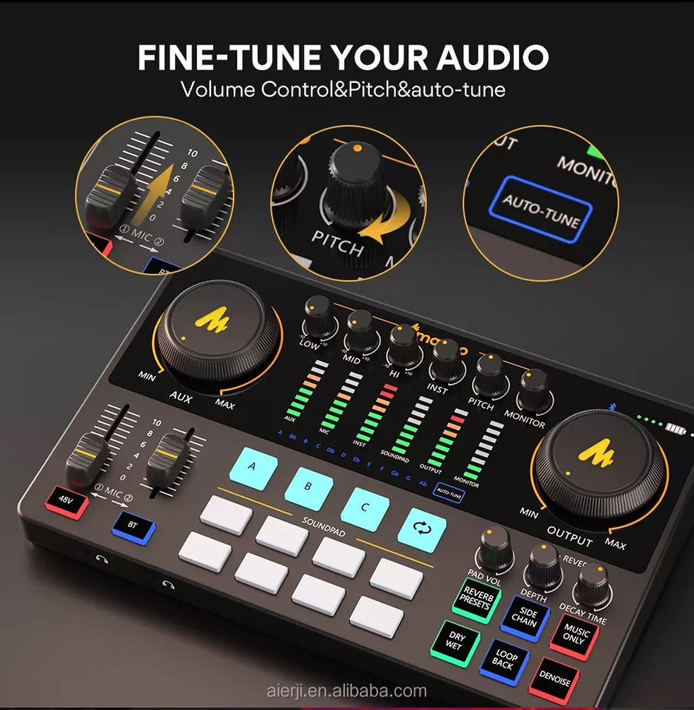 Miniatura: Placa  Misturadora de Som MAONO para Estudios de Gravação e Podcast